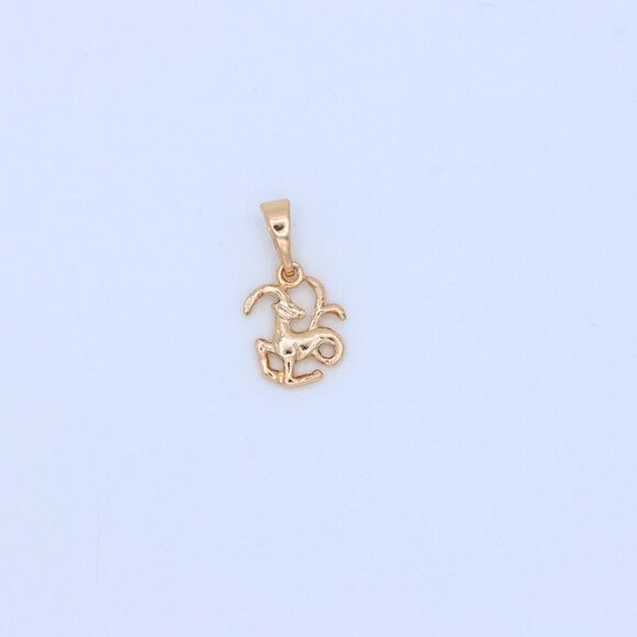 "Capricorn Zodiac Rose Gold Pendant Elegant Charm, XPPT1471 - Picture 11 of 13